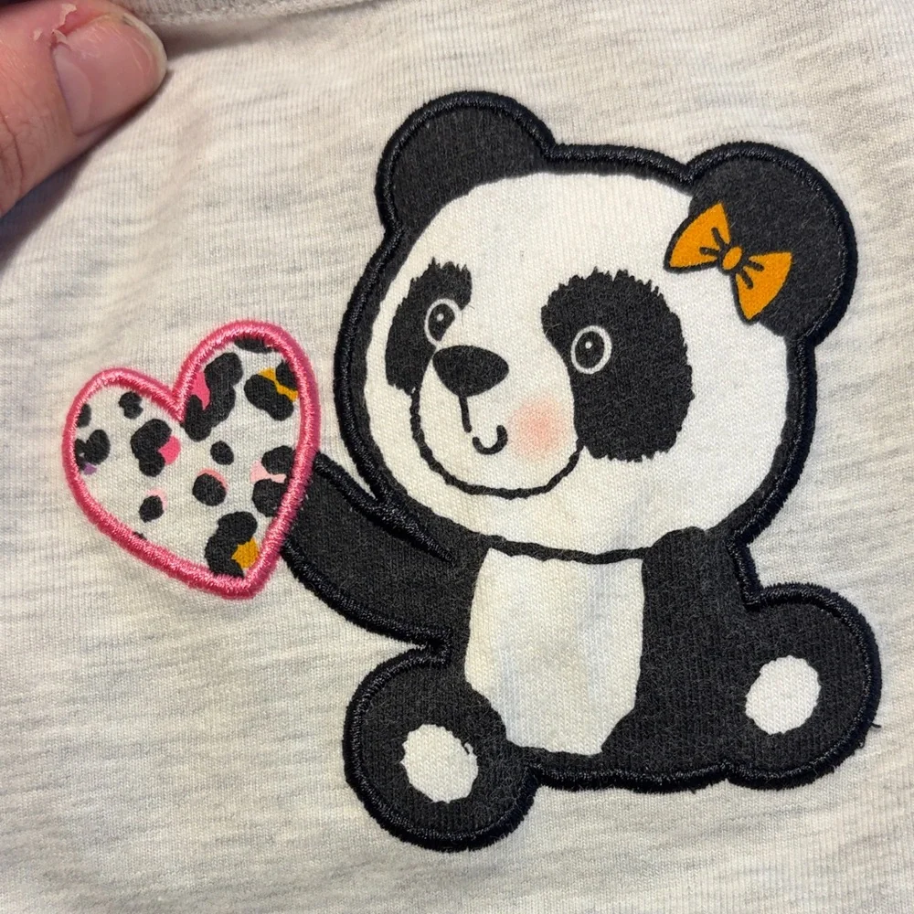 Garanimals Gray and Black Panda Bodysuit - Picture 2 of 3